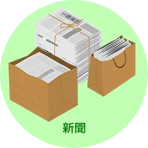 回収できる古紙：新聞
